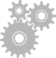 vector illustartion of three gears